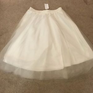 White midi tutu skirt